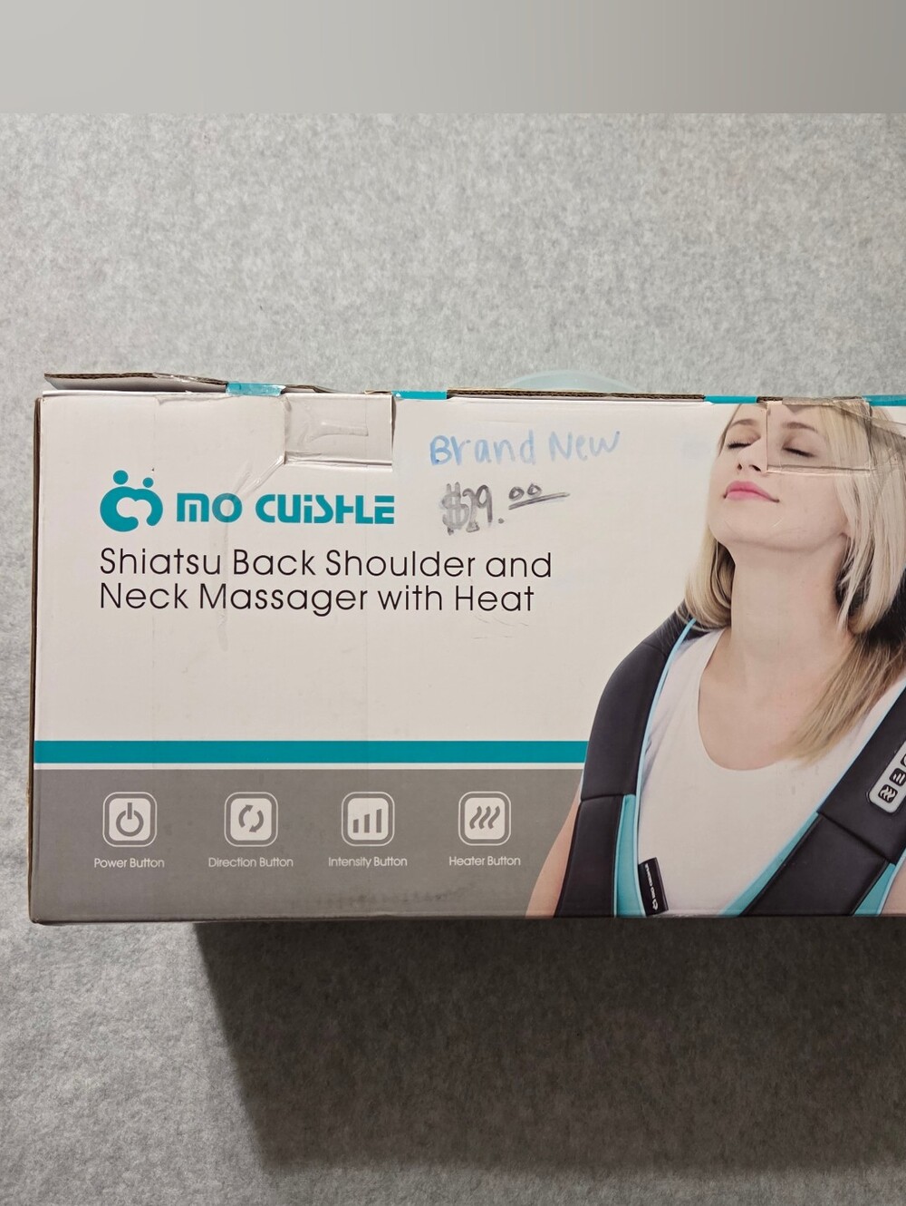 MoCuishle Shiatsu Back Shoulder and Neck Massager with Heat NEW